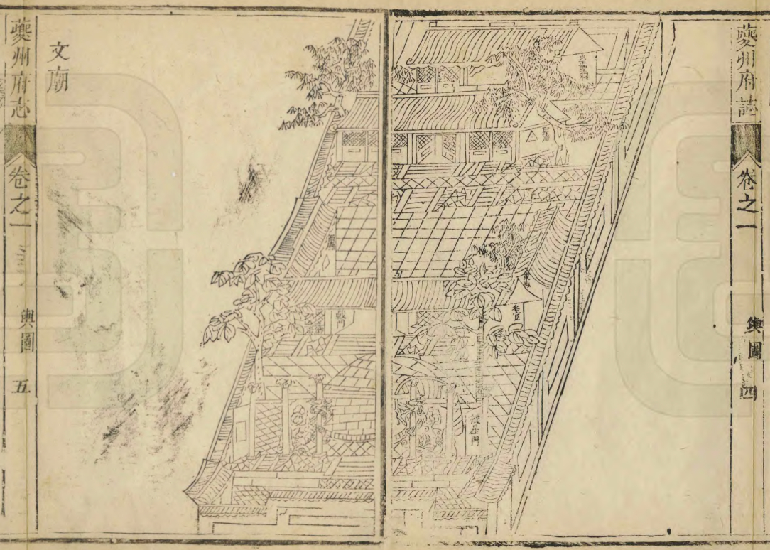 图8 夔州府文庙图(取自:清乾隆《夔州府志》)