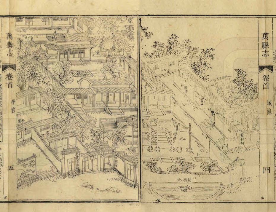 图13 万县学宫图(取自:清同治《增修万县志》)